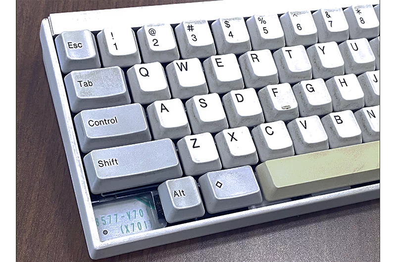 切ったり貼ったりして作ったHHKB試作1号機の特徴的な配列