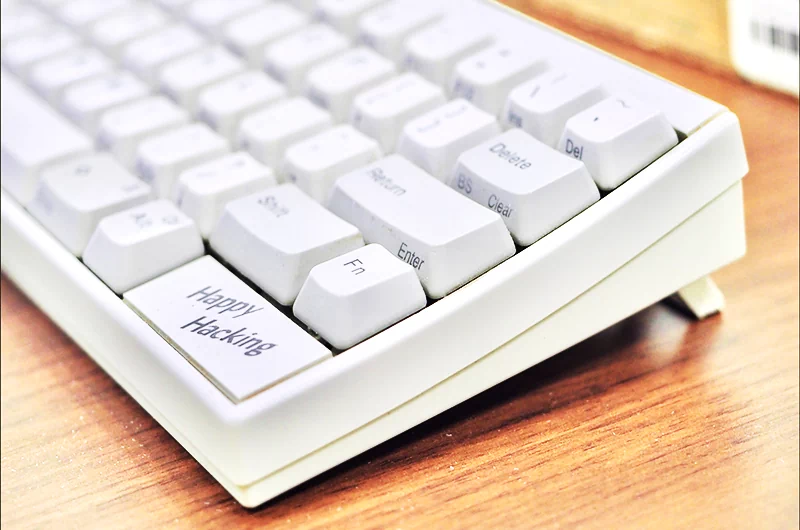 HHKBファーストモデルの側面のカーブの様子
