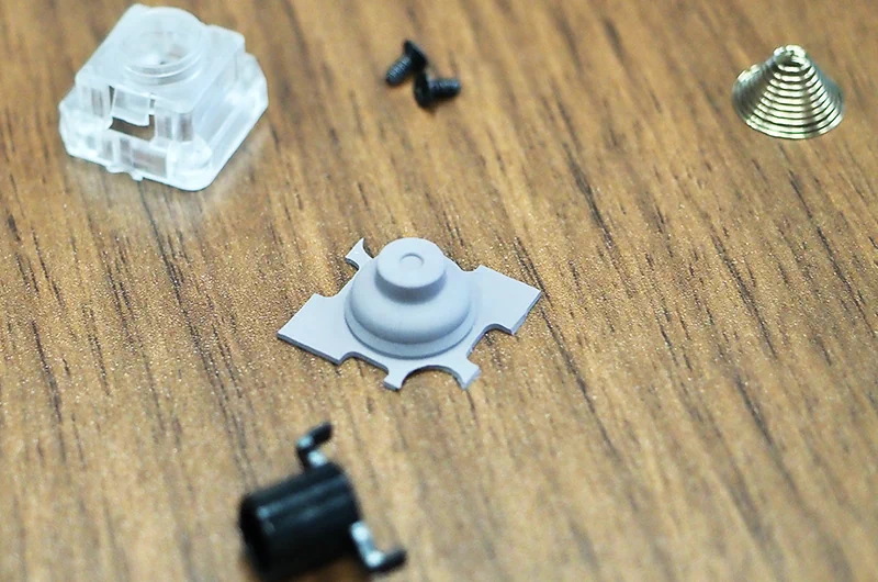 静電容量無接点方式のスイッチの部品