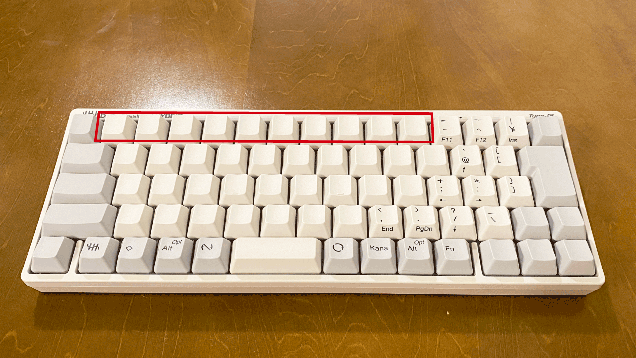 ステップ3、数字キーも無刻印化したHHKB